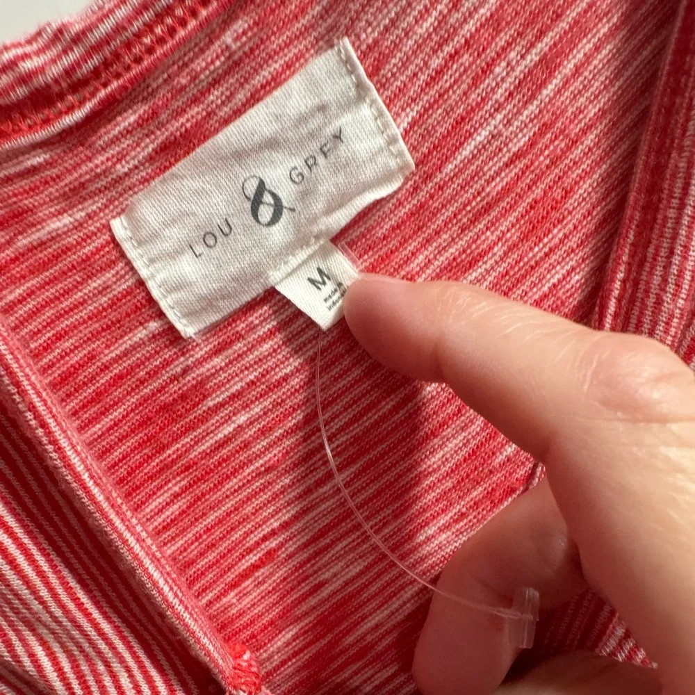 Lou & Grey Red/White Striped Maxi Dress size Medium NWOT‎